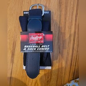 NWT Rawlings Baseball Socks And Belt